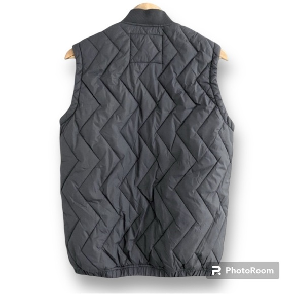 Jack and Jones Puffer Vest Chevron Quilted Nylon Grey Size M - Picture 3 of 17